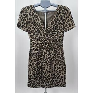 ⭐️ Moschino Cheap and Chic Leopard Mini Dress Sz US 6 IT 40